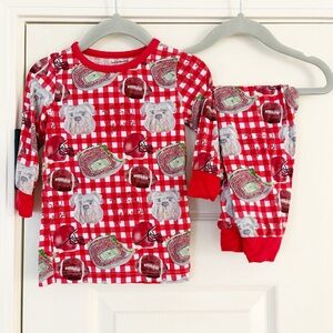 Sweet Southern Oak Georgia Bulldogs Bamboo PJs 18-24m